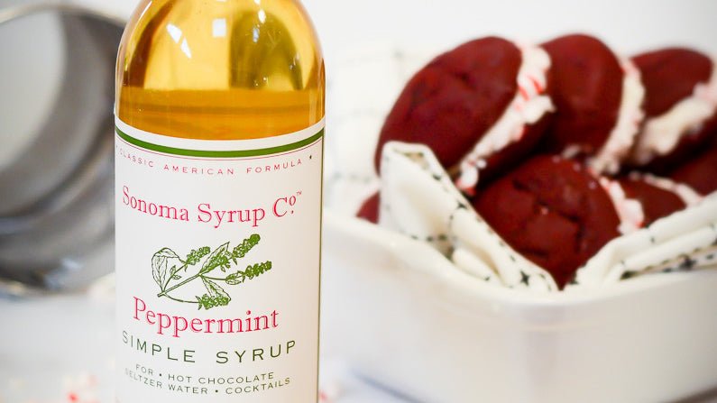Red Velvet Whoopie Pies with Peppermint Cream - Sonoma Syrup Co.