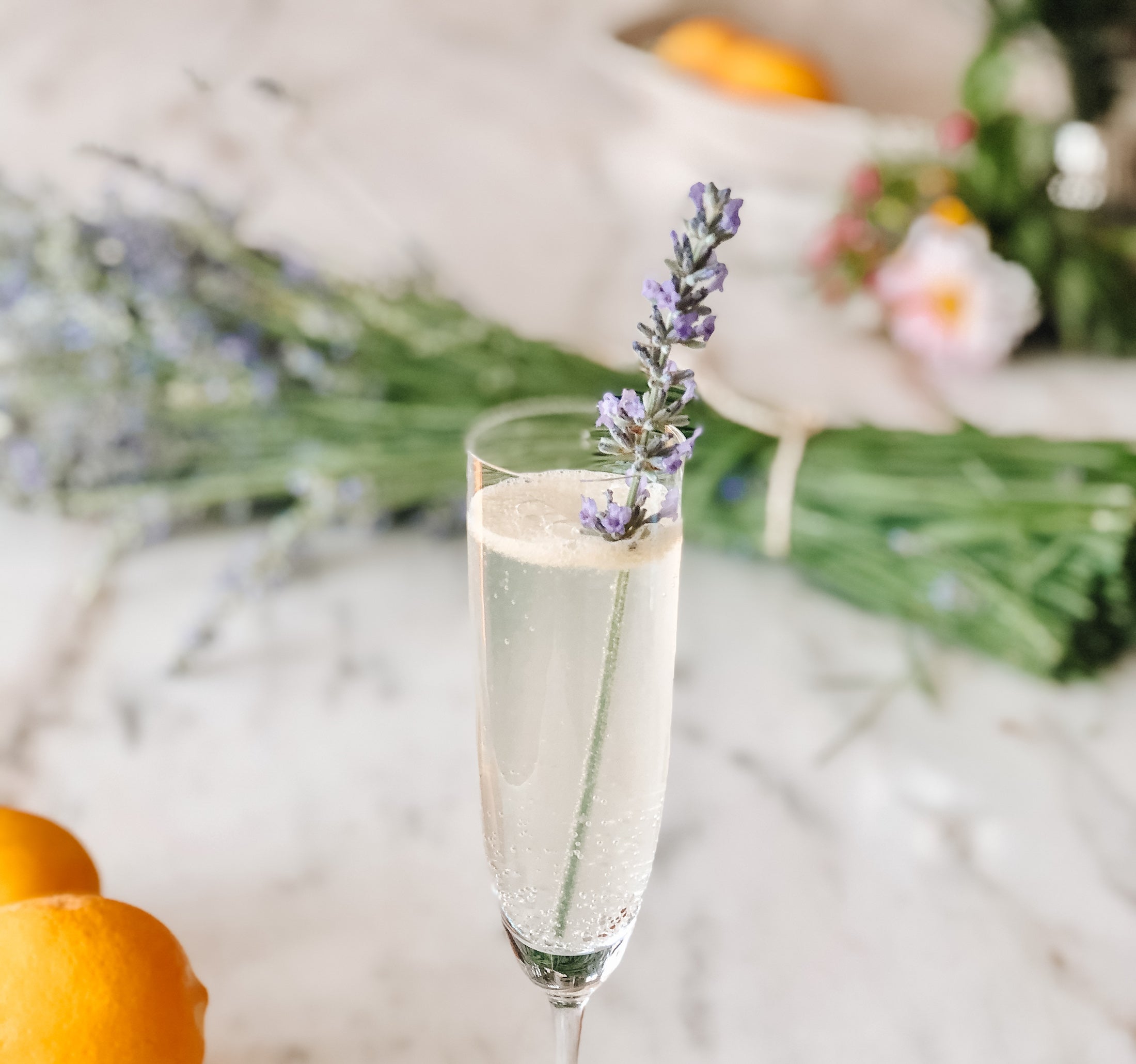 Lavender and Meyer Lemon French 75 - Sonoma Syrup Co.