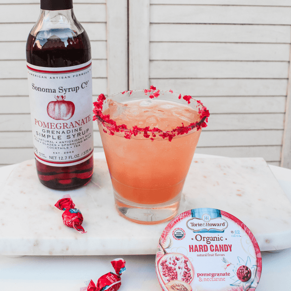 Pomegranate Paloma with Candy Rim - Sonoma Syrup Co.