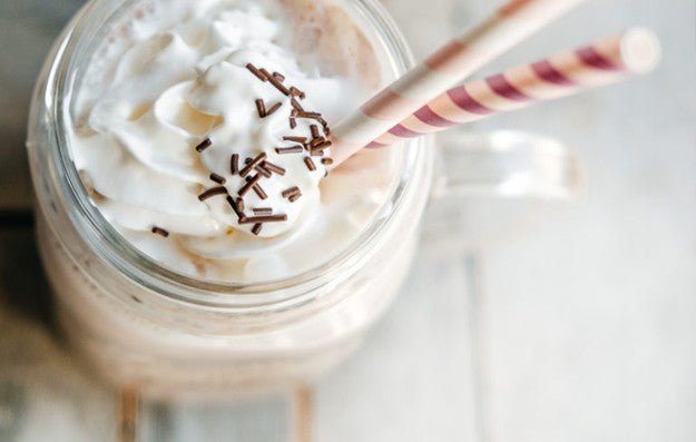 Vanilla Hazelnut Chocolate Frappé - Sonoma Syrup Co.