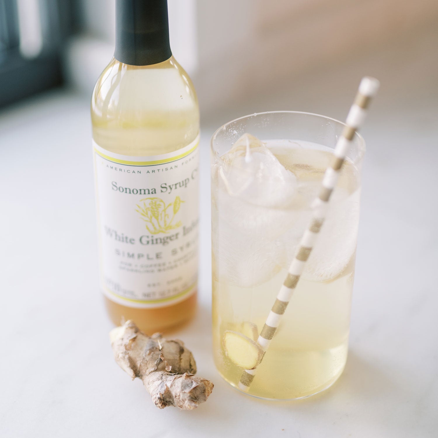 No. 10 White Ginger Infused Simple Syrup - Sonoma Syrup Co.